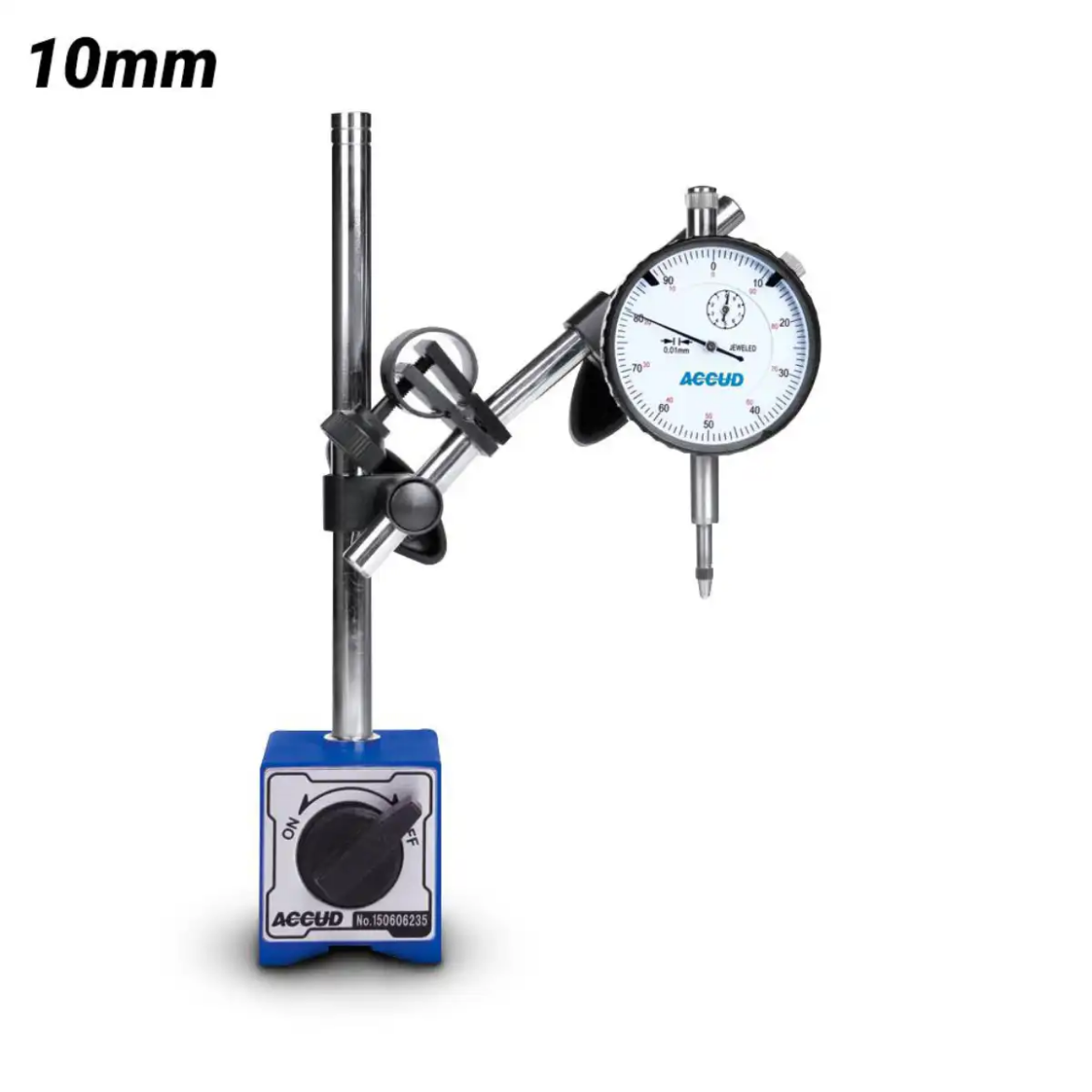 Picture of Dial Indicator with Magnetic Stand, 10mm, Accud