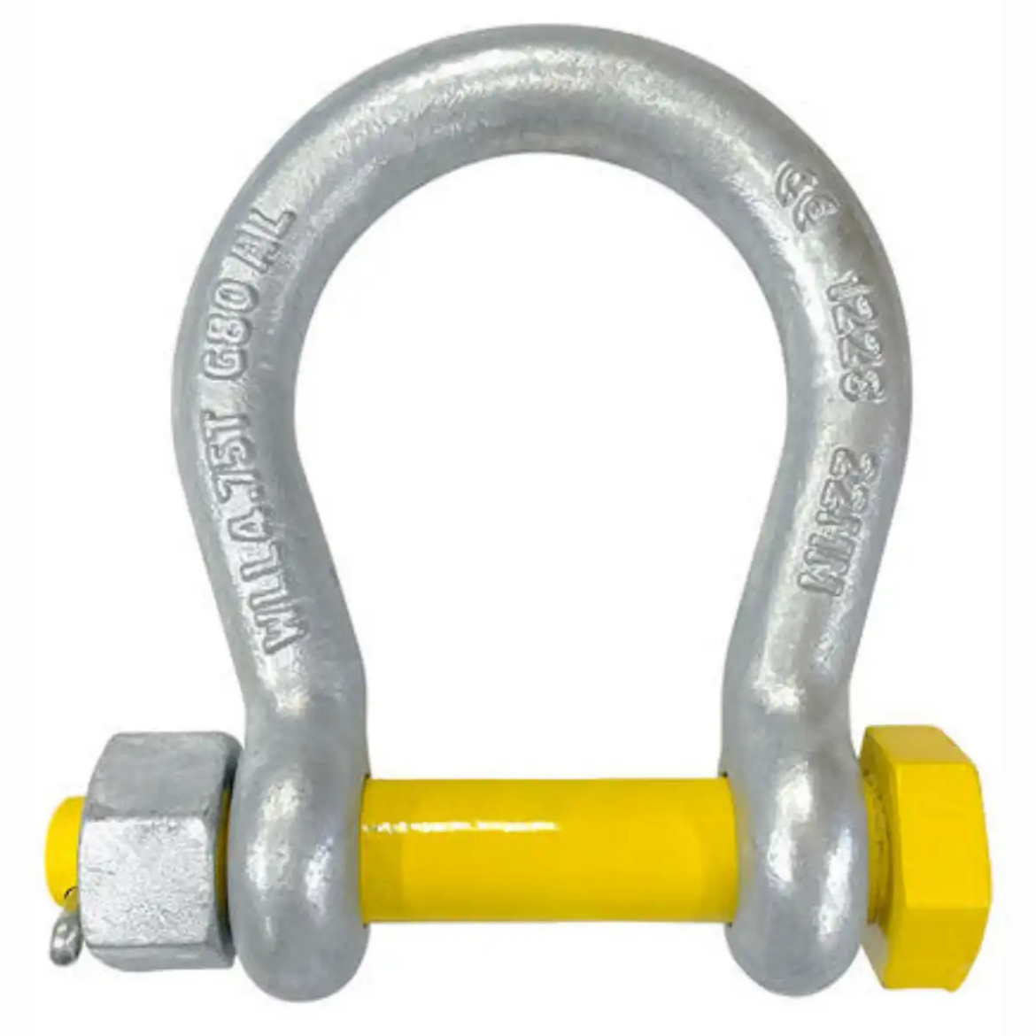 Picture of Shackle, Frogmouth, Grade 80, Safety Pin, 4.75T