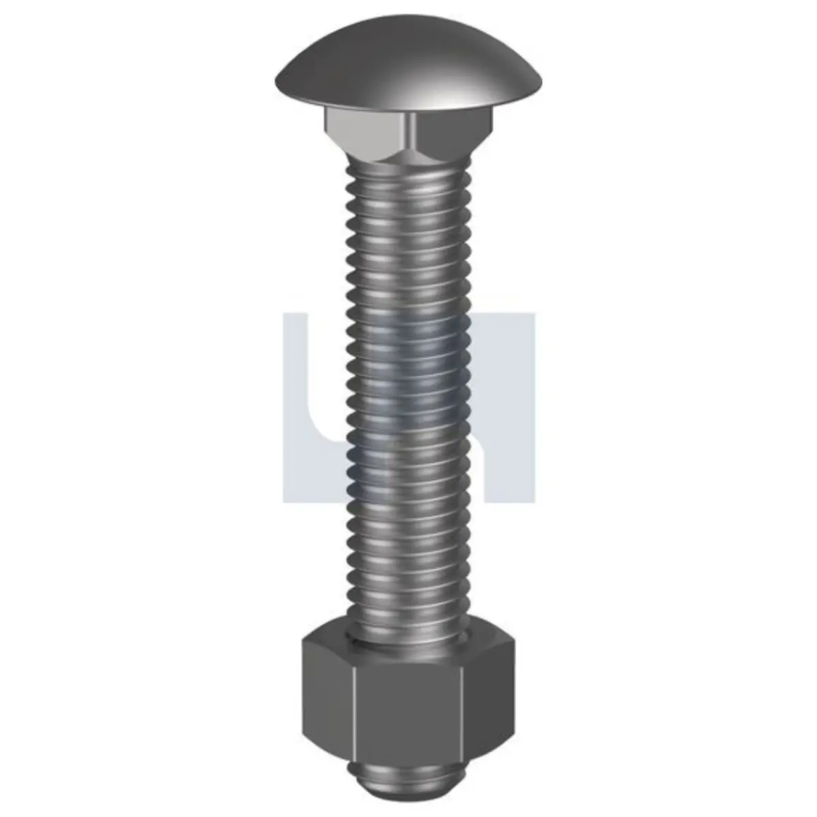 Picture of Bolt & Nut, Metric, 16 x 65mm, Cup Head, Class 4.6, HDG
