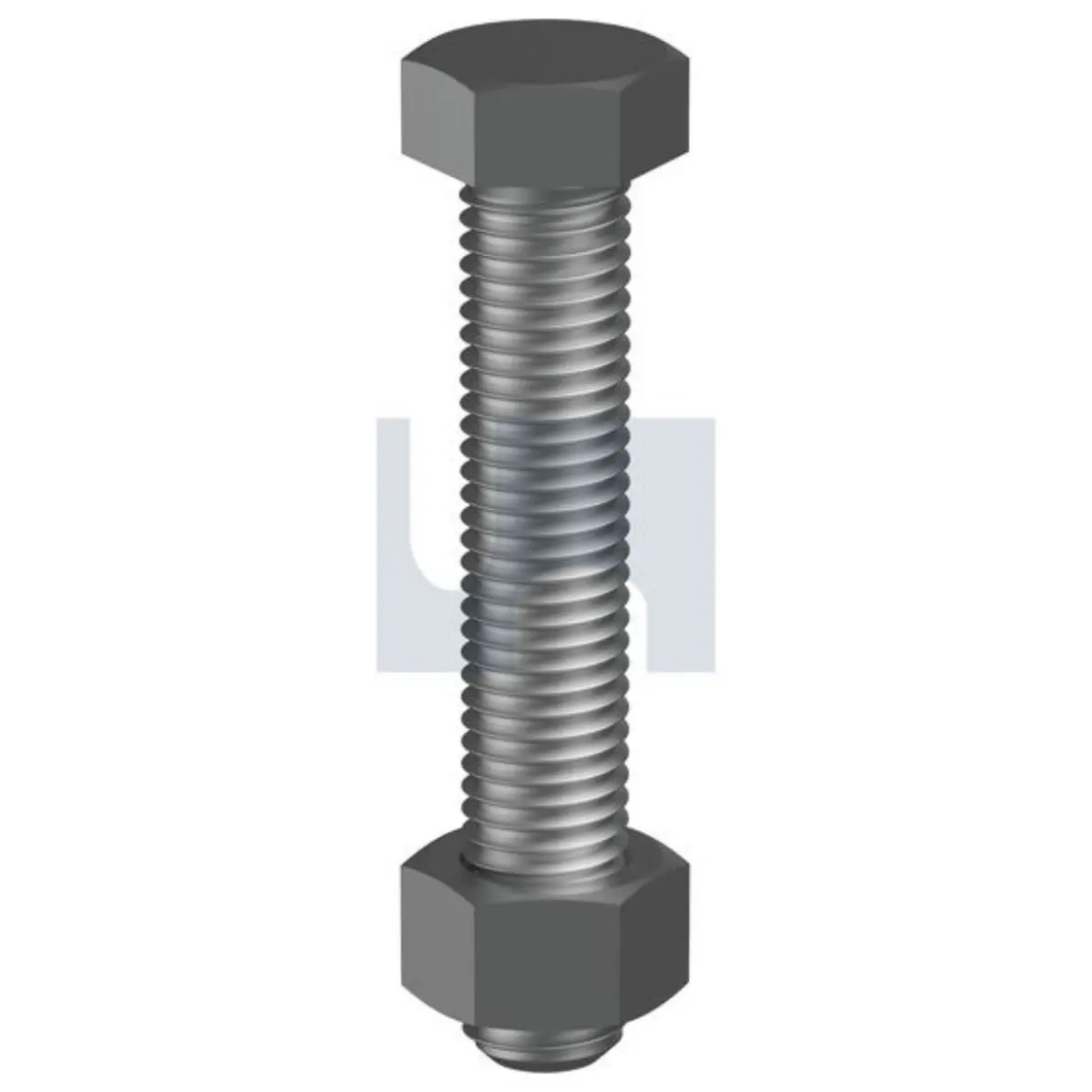 Picture of Bolt & Nut, Metric, 12 x 30mm, Hex Head, Class 4.6, HDG