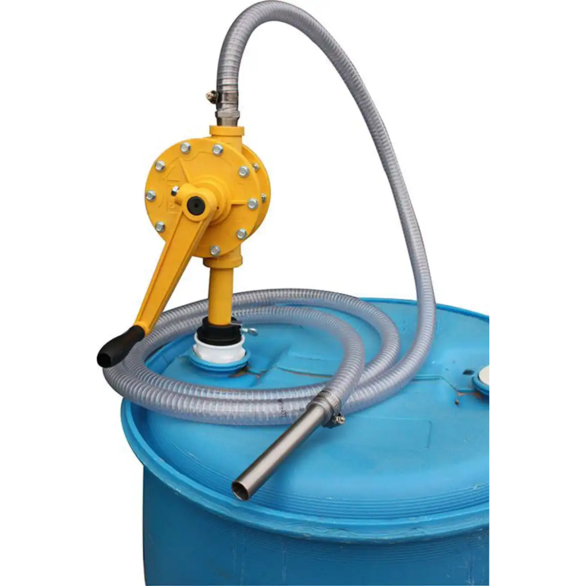 Picture of Poly Rotary Hand pump for Adblue, 3m Clear Delivery Hose, S/Steel Spout and Suction, suit 205L Drum