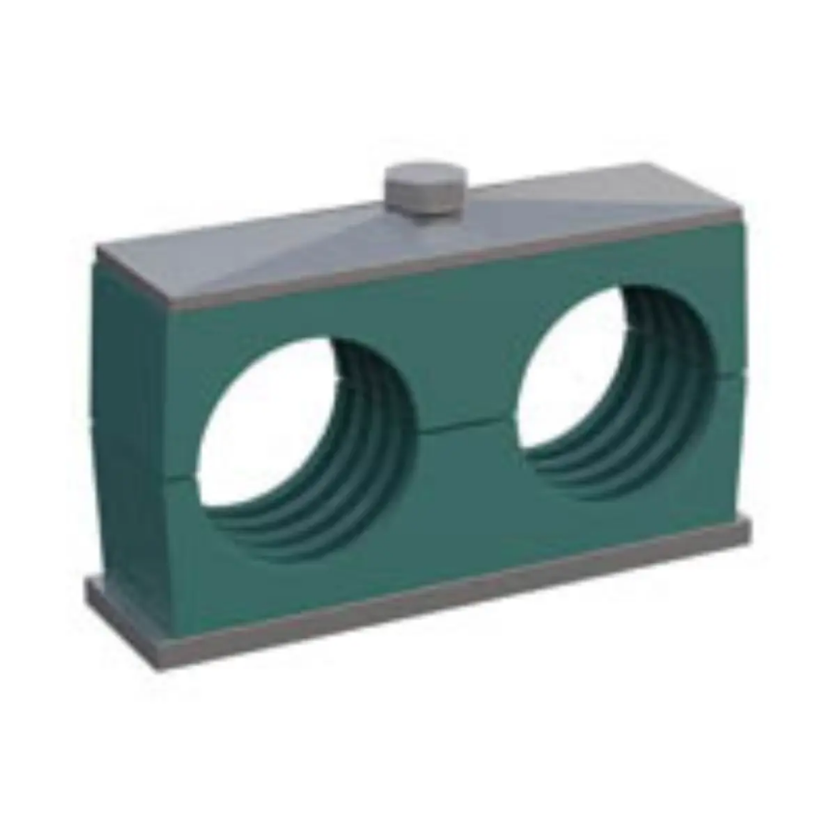 Picture of Pipe Clamp, Double 20mm, Medium Duty, C/W Top Plate & Hex Bolt
