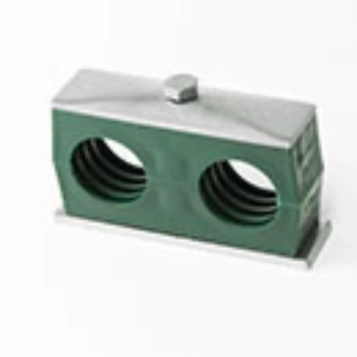 Picture of Pipe Clamp, Double 25.4mm, Medium Duty, C/W Top Plate & Hex Bolt