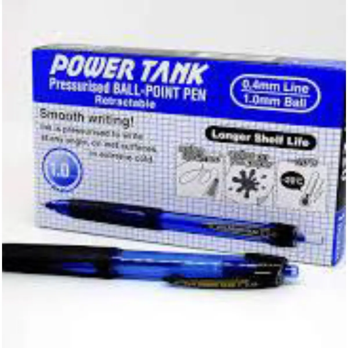 Picture of Uniball SN-220 Power Tank Retractable Ballpoint Pen - Blue