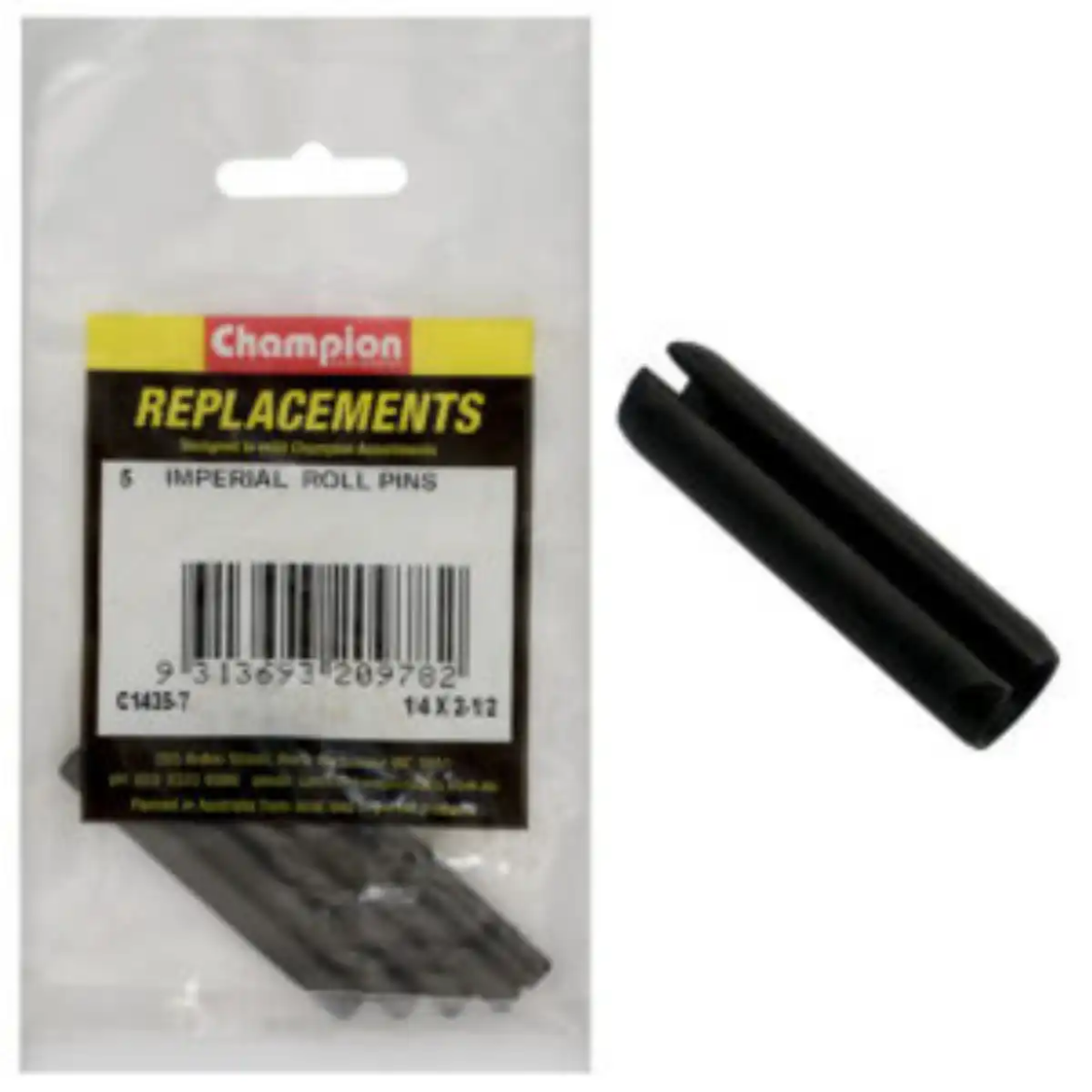 Picture of Roll Pins, 1/4" x 2 1/2", Pkt.5