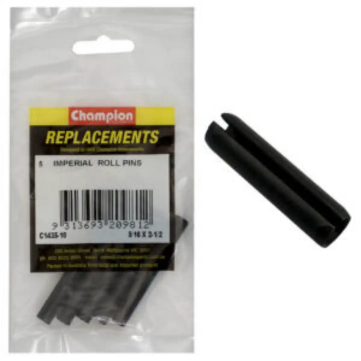 Picture of Roll Pins, 5/16" x 2 1/2", Pkt.5