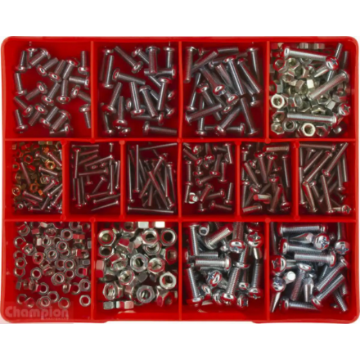 Picture of Grab Kit, Metric Machine Screws and Nuts Assort, 3-6 mm, 520 Pce