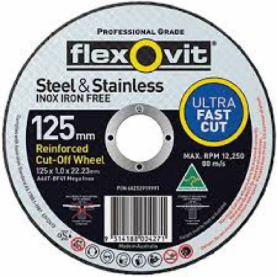 Picture of CUT OFF WHEEL 125 x 2.0 x 22.23mm A46T-BF41 MEGA INOX ULTRA THIN