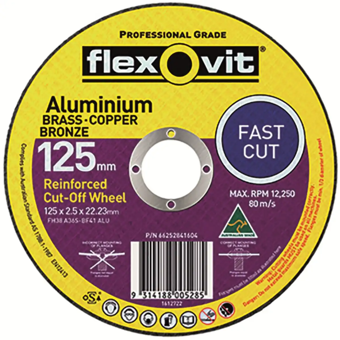 Picture of CUT OFF WHEEL 125 x 2.5 x 22.23mm FH38 ALUMINIUM TYPE 41
