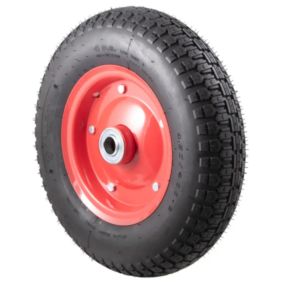 Picture of Wheel, Puncture Proof, Rubber, Steel Rim, 400mm Diameter, 1" Ball Bearing, Max L/C 120kg per Wheel