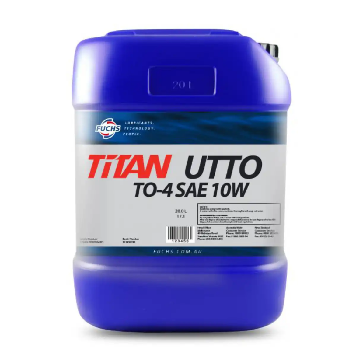 Picture of Transmission Oil, Fuchs, TITAN UTTO TO-4 SAE 10, 20L
