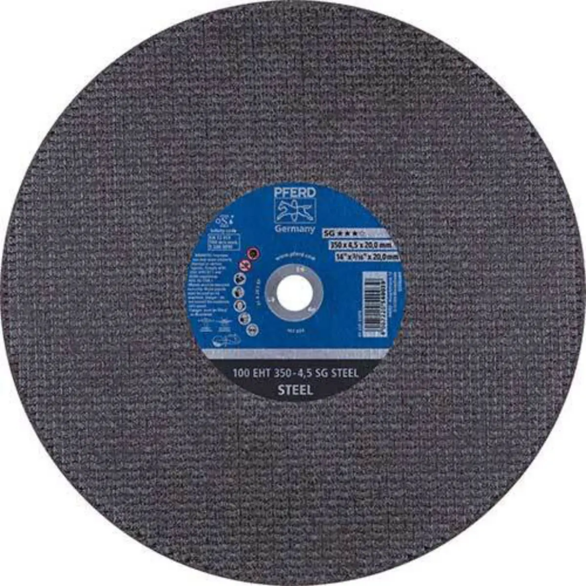 Picture of CUT-OFF WHEEL 14", 100 EHT 350-4,5 SG STEEL/20, HIGH SPEED, 20mm centre