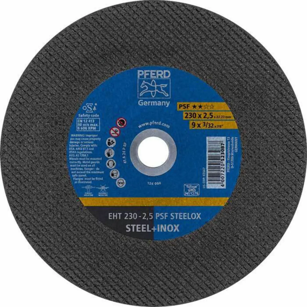 Picture of CUT-OFF WHEEL 9", EHT 230-2,5 PSF STEELOX