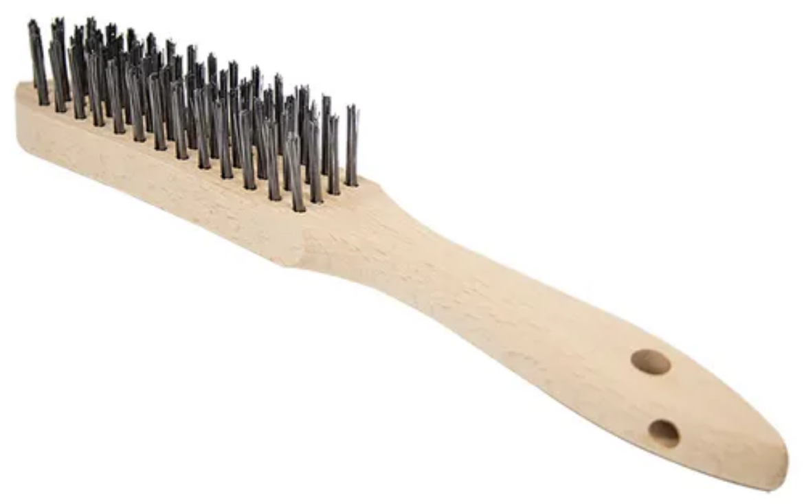 Picture of Wire Brush, 4 Row, Wooden Handle, Mild Steel