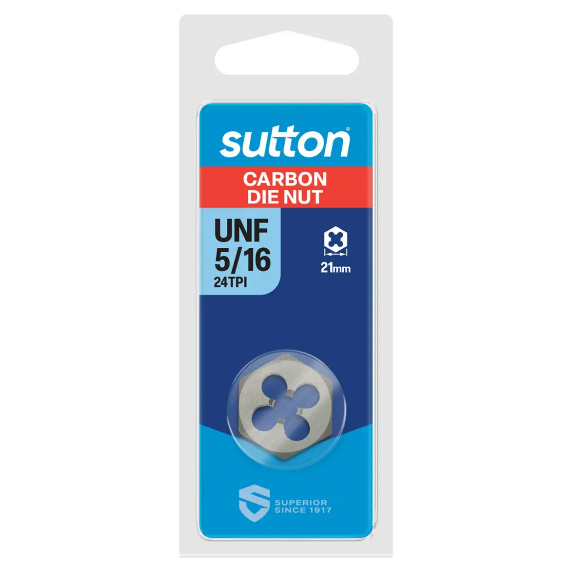 Picture of Die Nut, UNF, 5/16" x 24 TPI, Hex