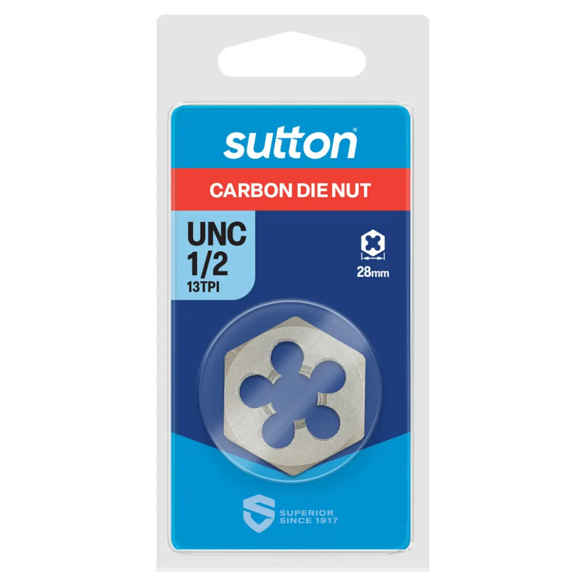 Picture of Die Nut, UNC, 1/2" x 13 TPI, Hex