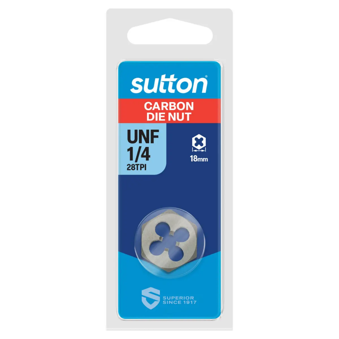 Picture of Die Nut, UNF, 1/4" x 28 TPI, Hex