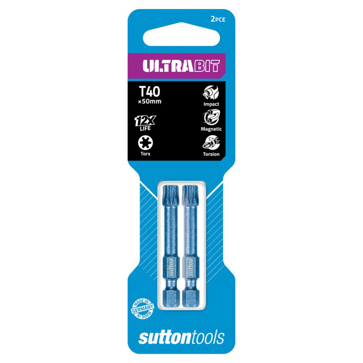 Picture of Bit, Screwdriver, Torx, Ultra, TX 40 x 50mm, Pkt.2