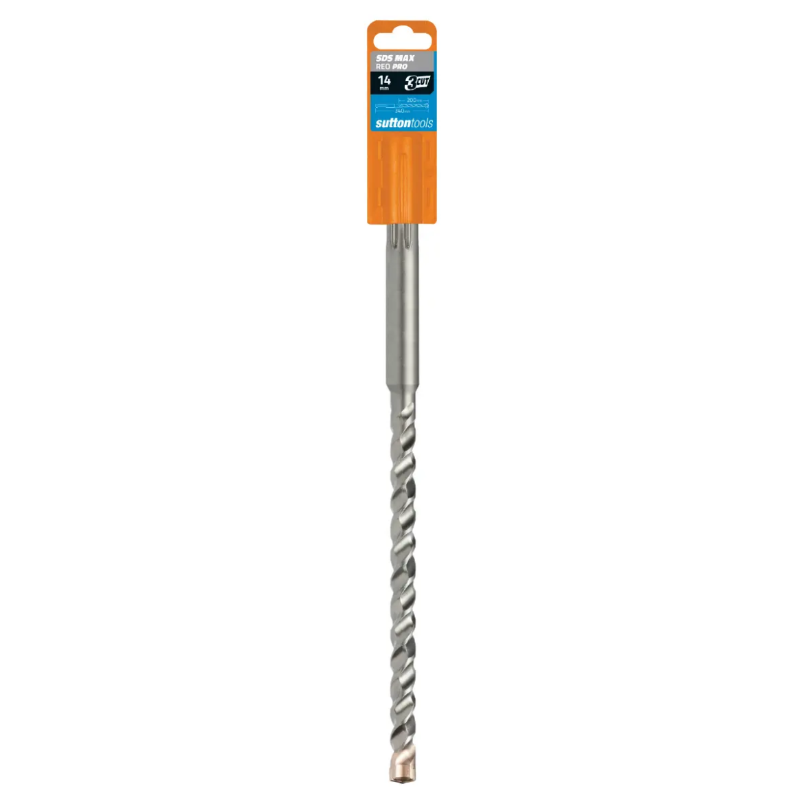 Picture of Drill, Masonry, 14mm x 340mm, REO PRO, SDS MAX, 3 x TCT Tips (Grey)
