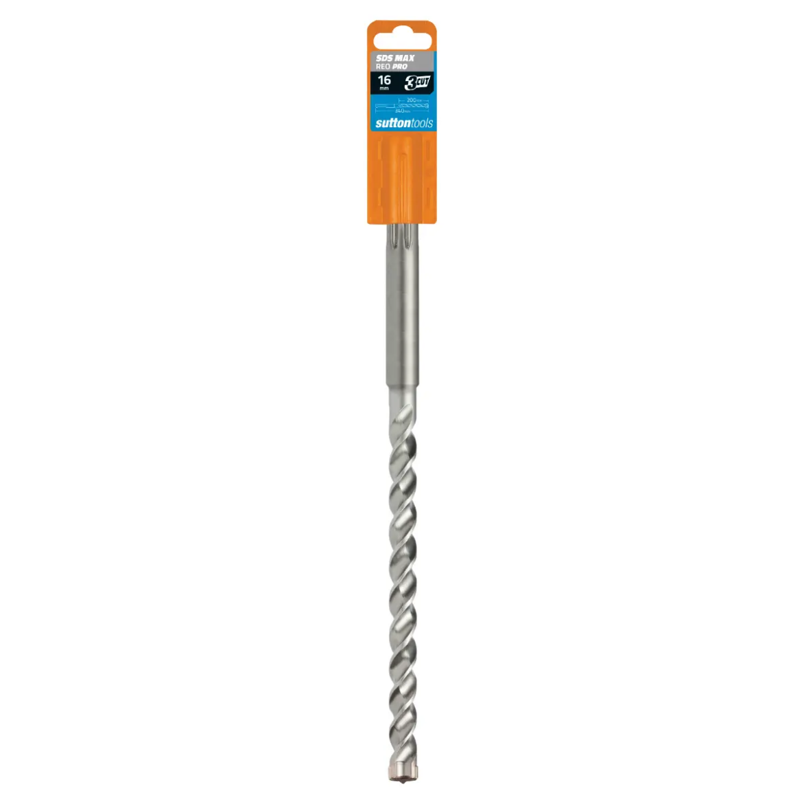 Picture of Drill, Masonry, 16mm x 340mm, REO PRO, SDS MAX, 3 x TCT Tips (Grey)