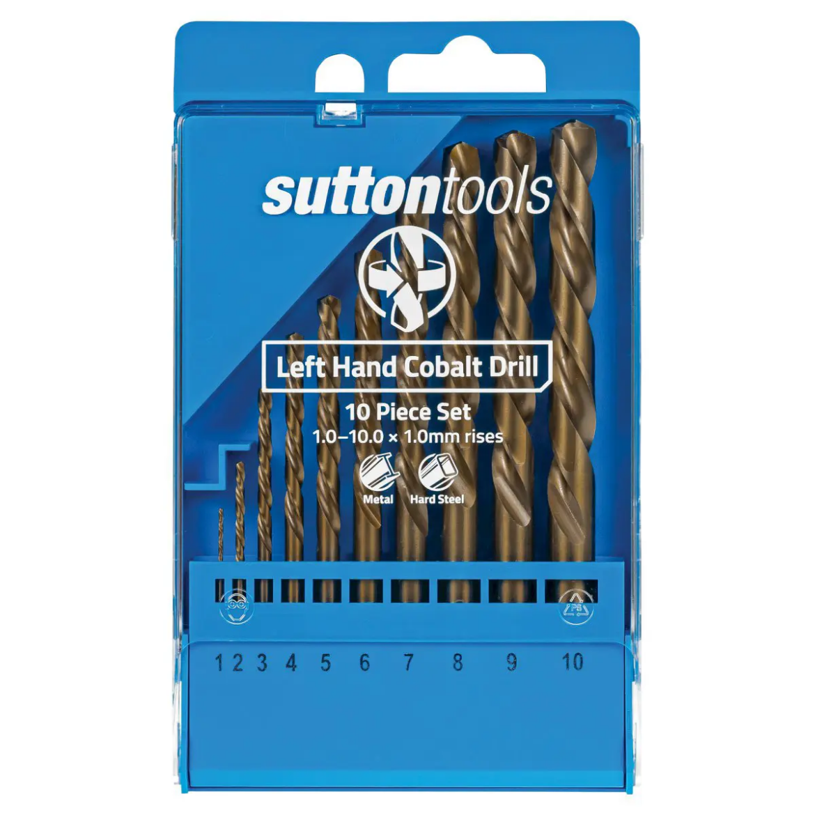 Picture of Drill Set, Left Hand , Cobalt, 10pce, 1-10mm, Sutton