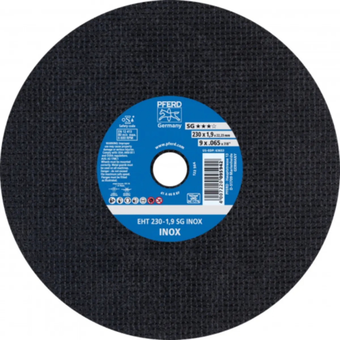 Picture of CUT-OFF WHEEL 9", EHT 230-1,9 SG INOX