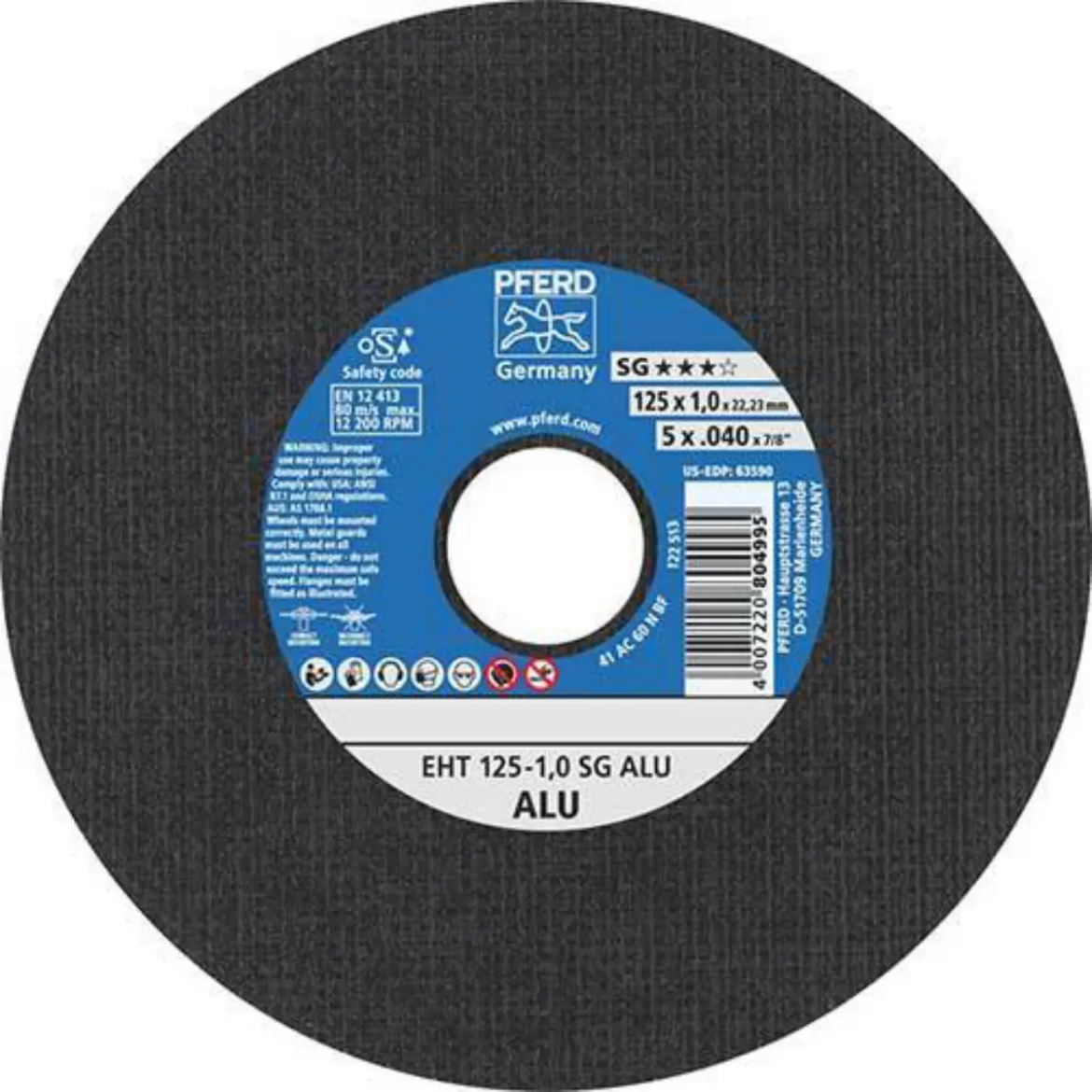 Picture of CUT-OFF WHEEL 5", EHT 125-1,0 SG ALU