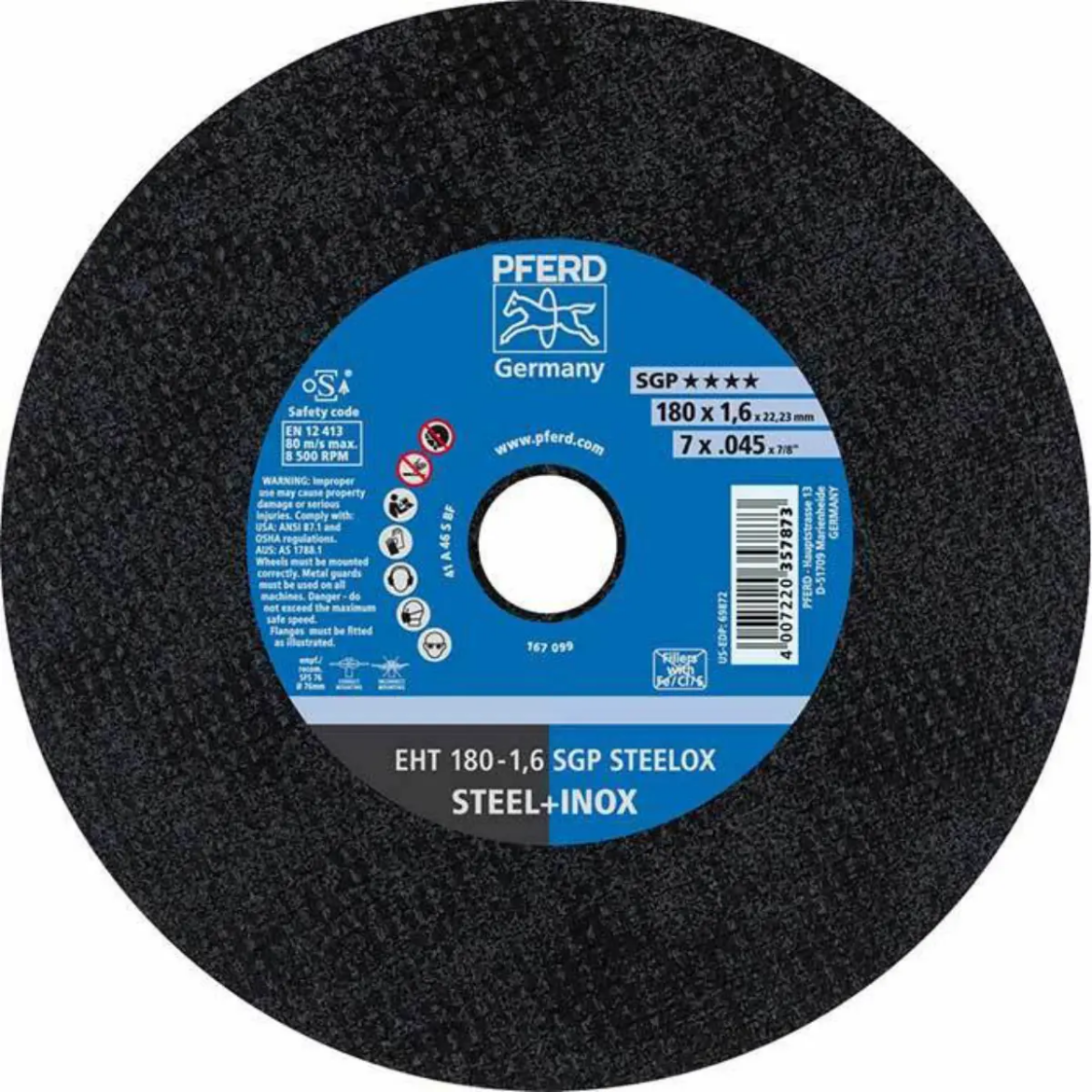 Picture of CUT-OFF WHEEL 7", EHT 180-1,6 SGP STEELOX
