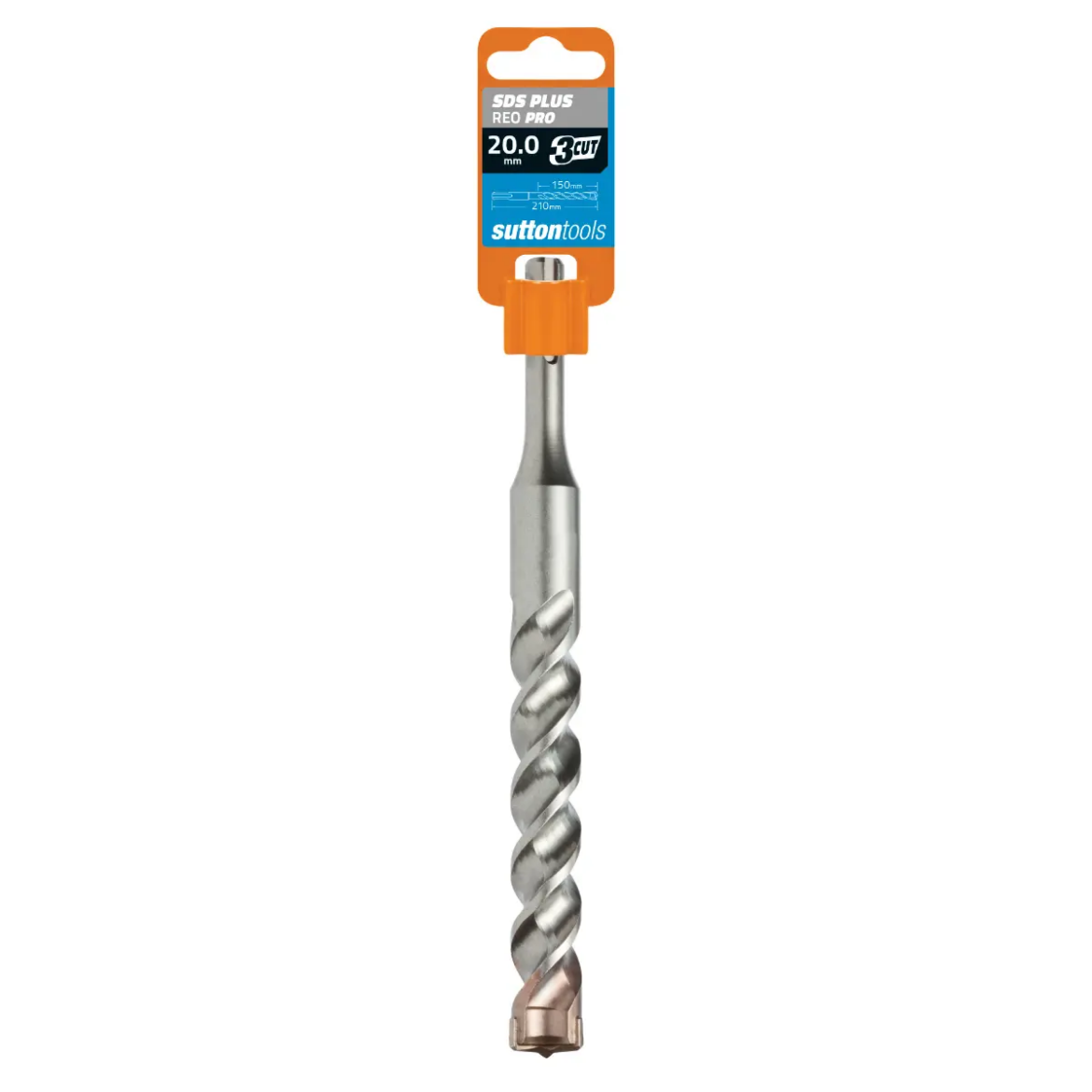 Picture of Drill, Masonry, 20mm x 210mm, REO PRO, SDS+, 3 x TCT Tips (Grey)