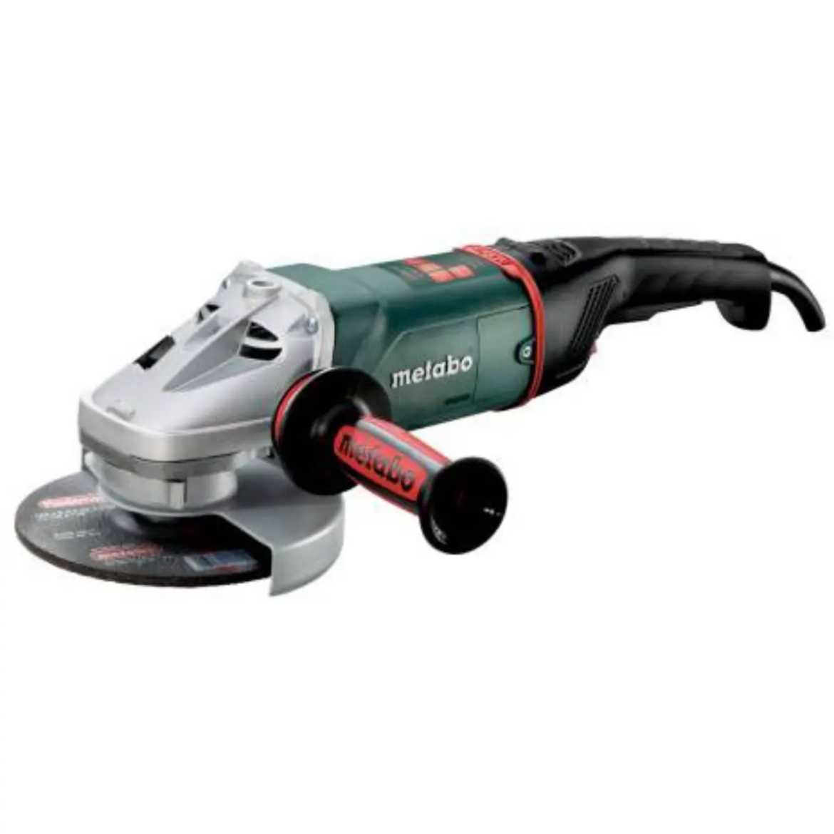 Picture of METABO Grinder, 7"/180 mm, 2400W, 3-position Side Handle, Rotatable Rear Handle, Restart Protection, Soft Start, Overload Protection, Electronic Safety Shut Down, WE 24-180 MVT