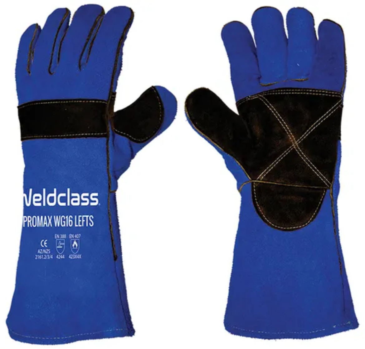 Picture of Welding Gloves, Promax Blue,  LEFTS (2 x LH GLOVES), Weldclass