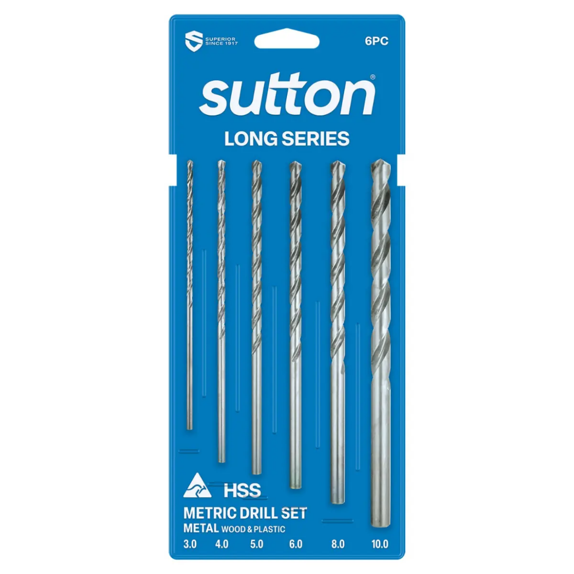 Picture of Drill Set, Long, HSS, 3,4,5,6,8 &10mm 6PC