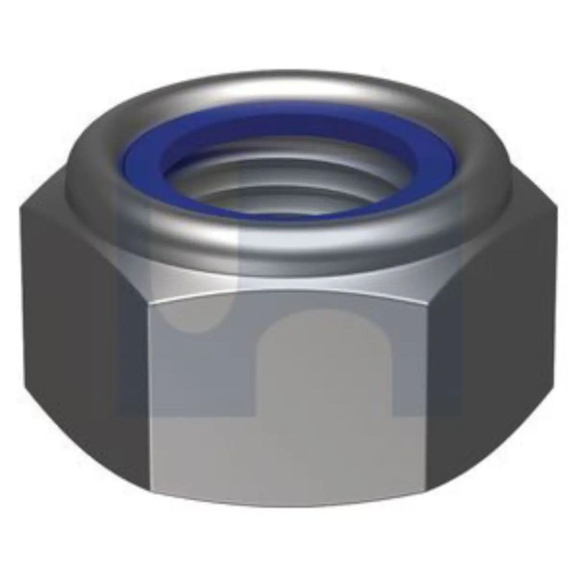 Picture of Nut, UNF, 5/8", Nyloc, Grade 8, Zinc Plated