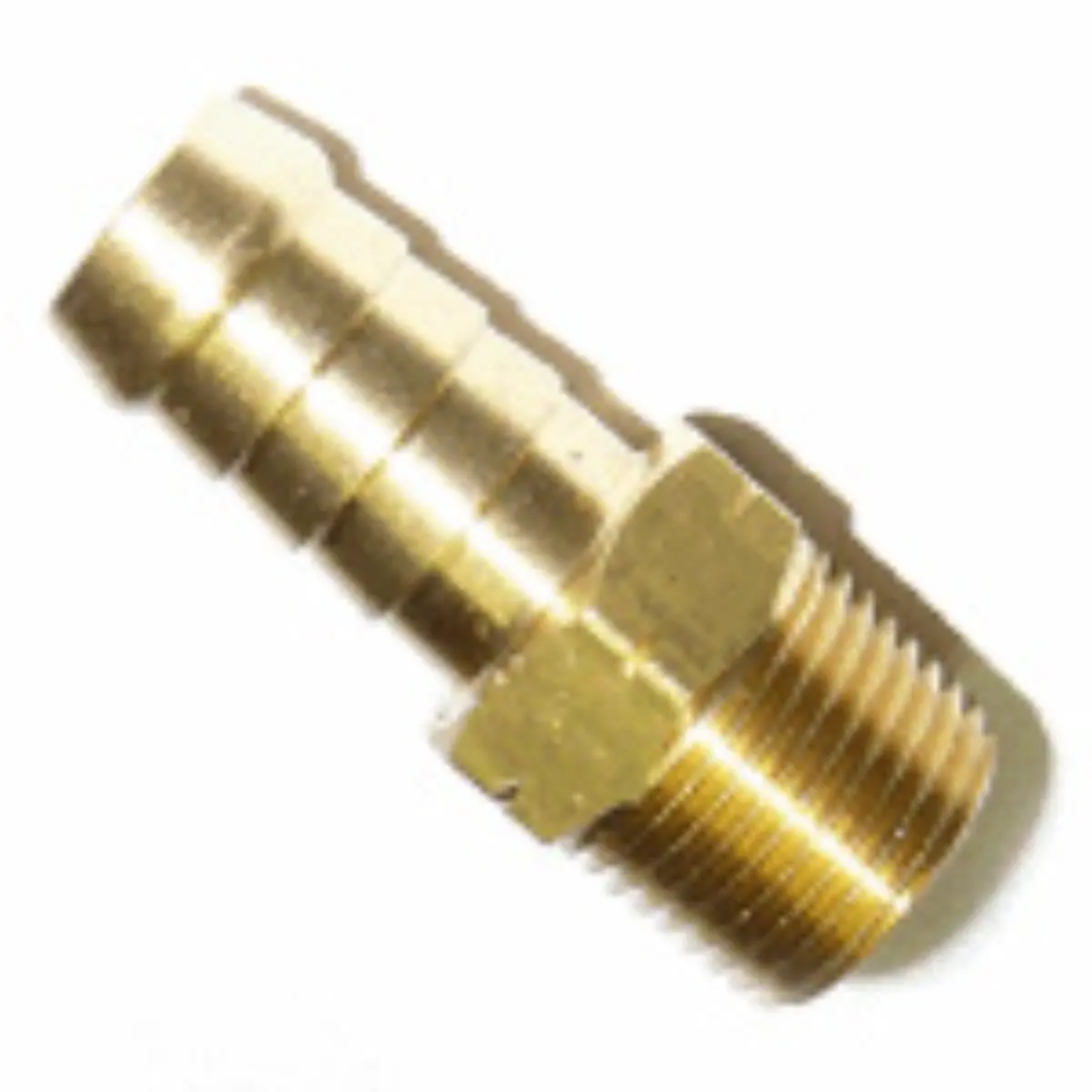 Picture of Hose Tail, Brass, 1/2" Barb x 3/8" NPT-M