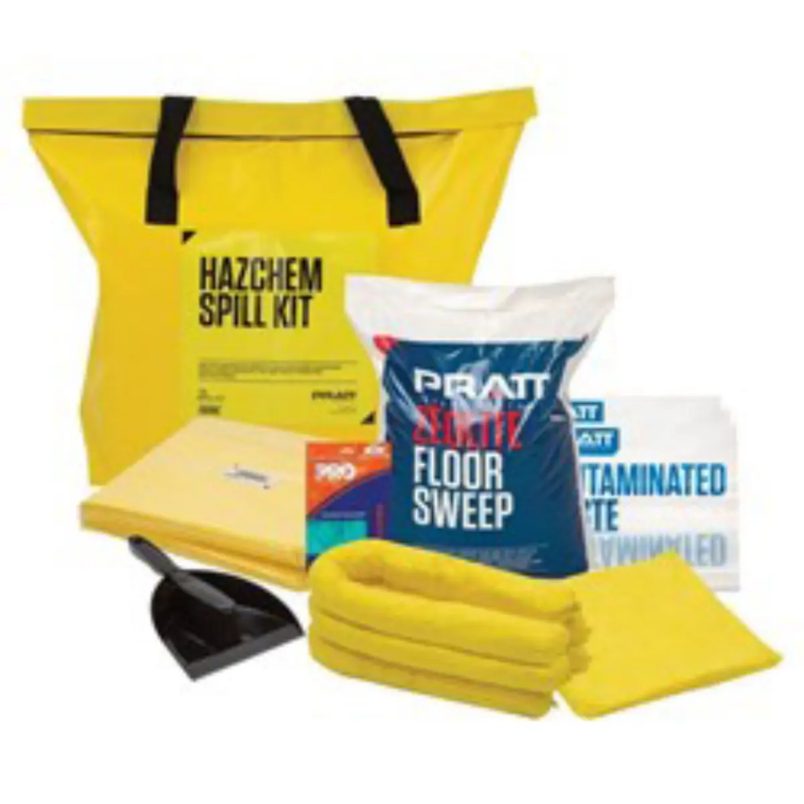 Picture of SPILL KIT ECONOMY 75LTR OIL & FUEL ONLY, Includes the following:
1 X (FSGP5) General Purpose Floor Sweep 15L/5kg
3 X (BW420) White Oil & Fuel Only Boom 1.2m
1 X (PW420) White Oil/Fuel Pillow 420g
1 X (DPBS) Dust Pan and Brush Set
15 X (APW300) White Oil & Fuel Only Absorbent Pad 300gsm
3 X (CWB) Contaminated Waste Bag
1 X (RNF15XL) Green Nitrile Gloves XL
1 X (SKIS) Instruction Sheet