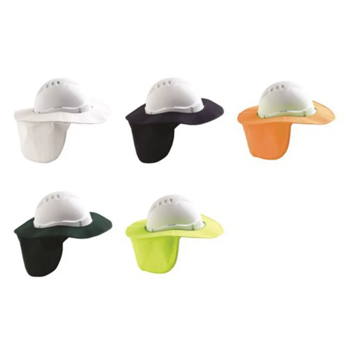 Picture of HARD HAT BRIM WITH NECK FLAP POLYESTER/PLASTIC FLURO YELLOW
