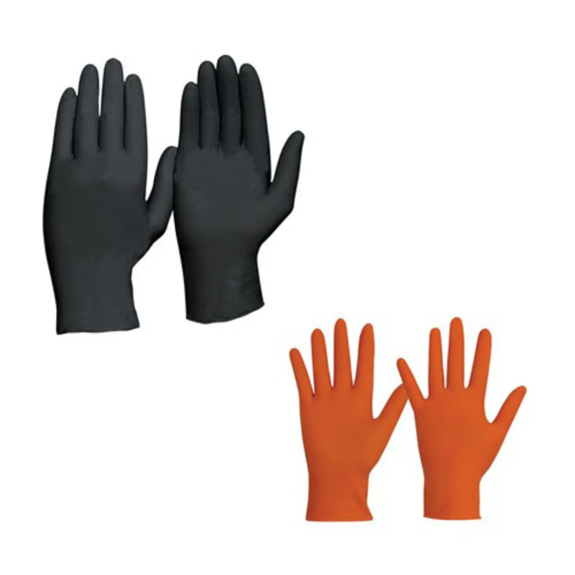 Picture of DISPOSABLE BLACK HEAVY DUTY NITRILE POWDER FREE GLOVES - LGE, 100 PER BOX