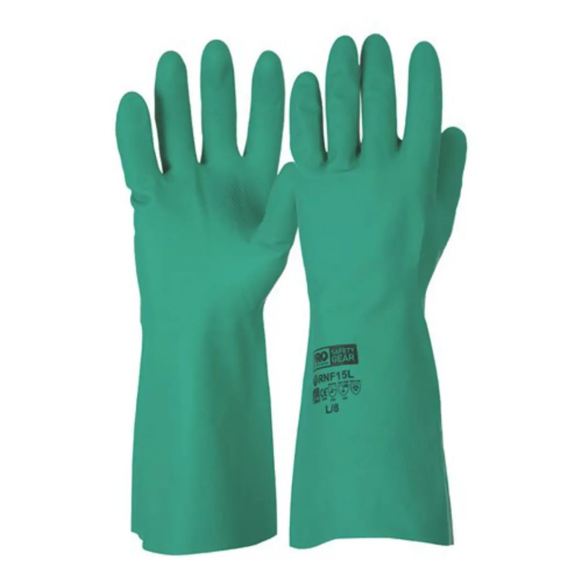 Picture of 33CM GREEN NITRILE CHEMICAL GLOVES SIZE 3XL (11)