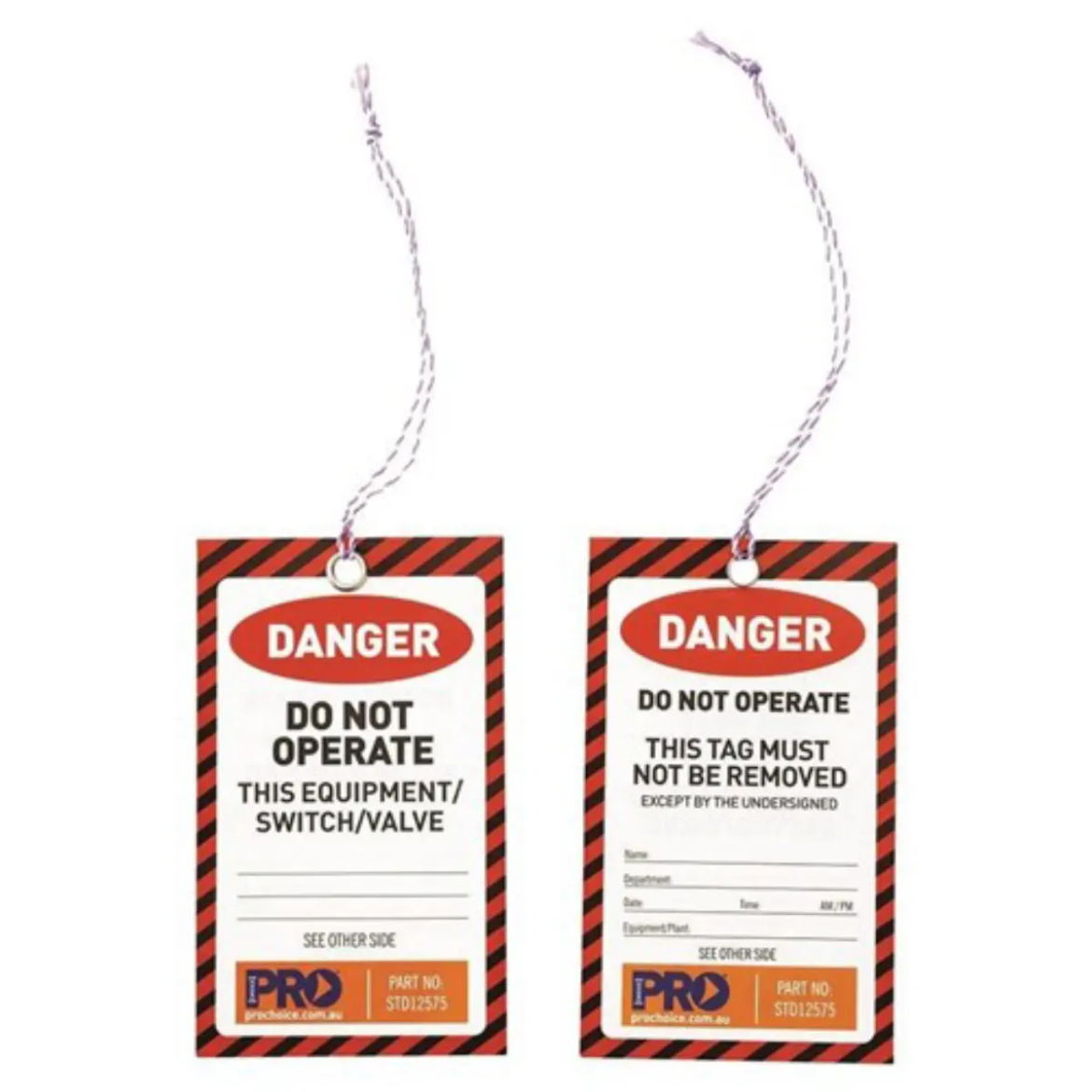 Picture of SAFETY TAG -125MM X 75MM DANGER, Pkt.100