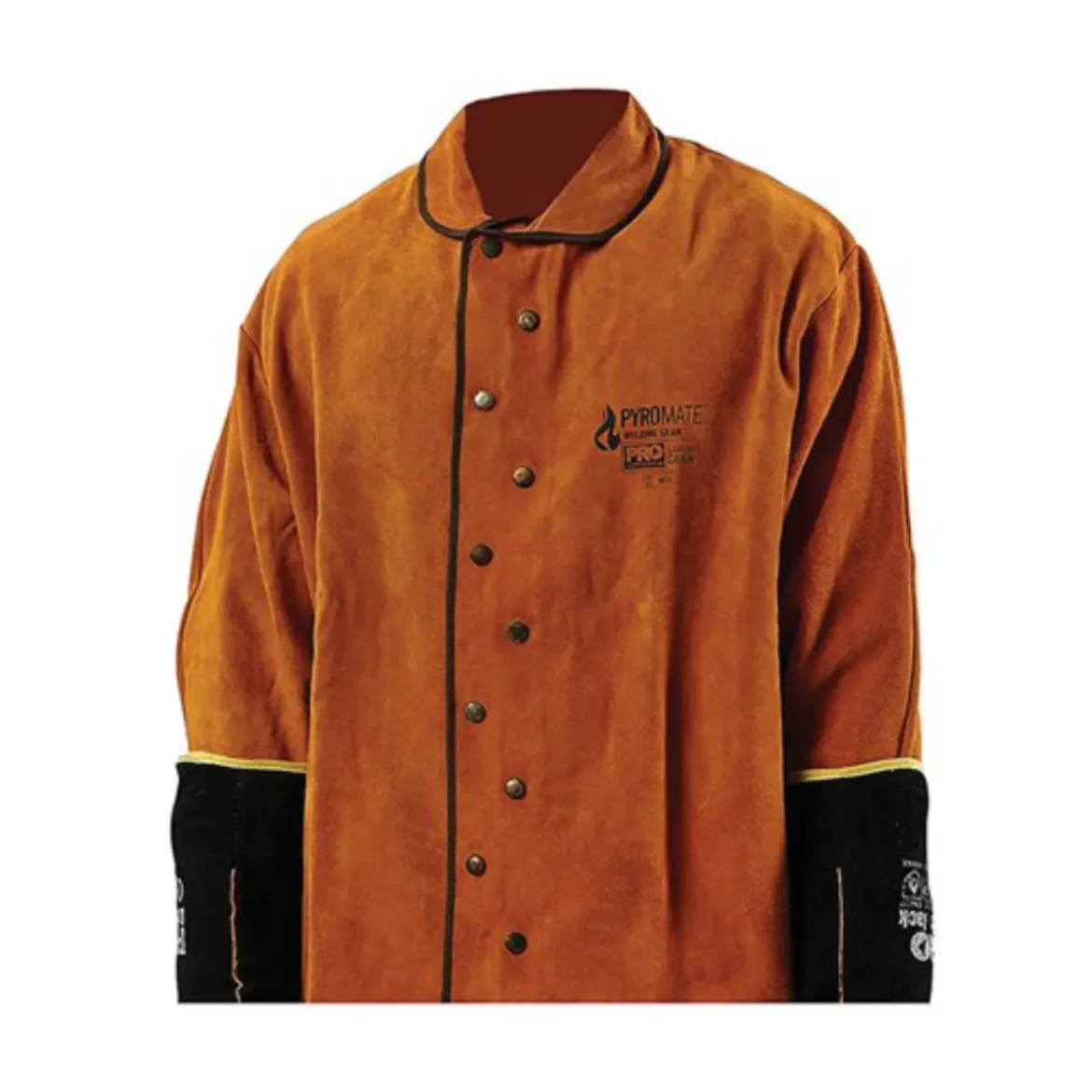 Picture of PYROMATE RED WELDERS JACKET, Kevlar stitched to increase resistance to heat, cuts and abrasion
Staggered double studs to ensure a secure fit
Moderate heat protection