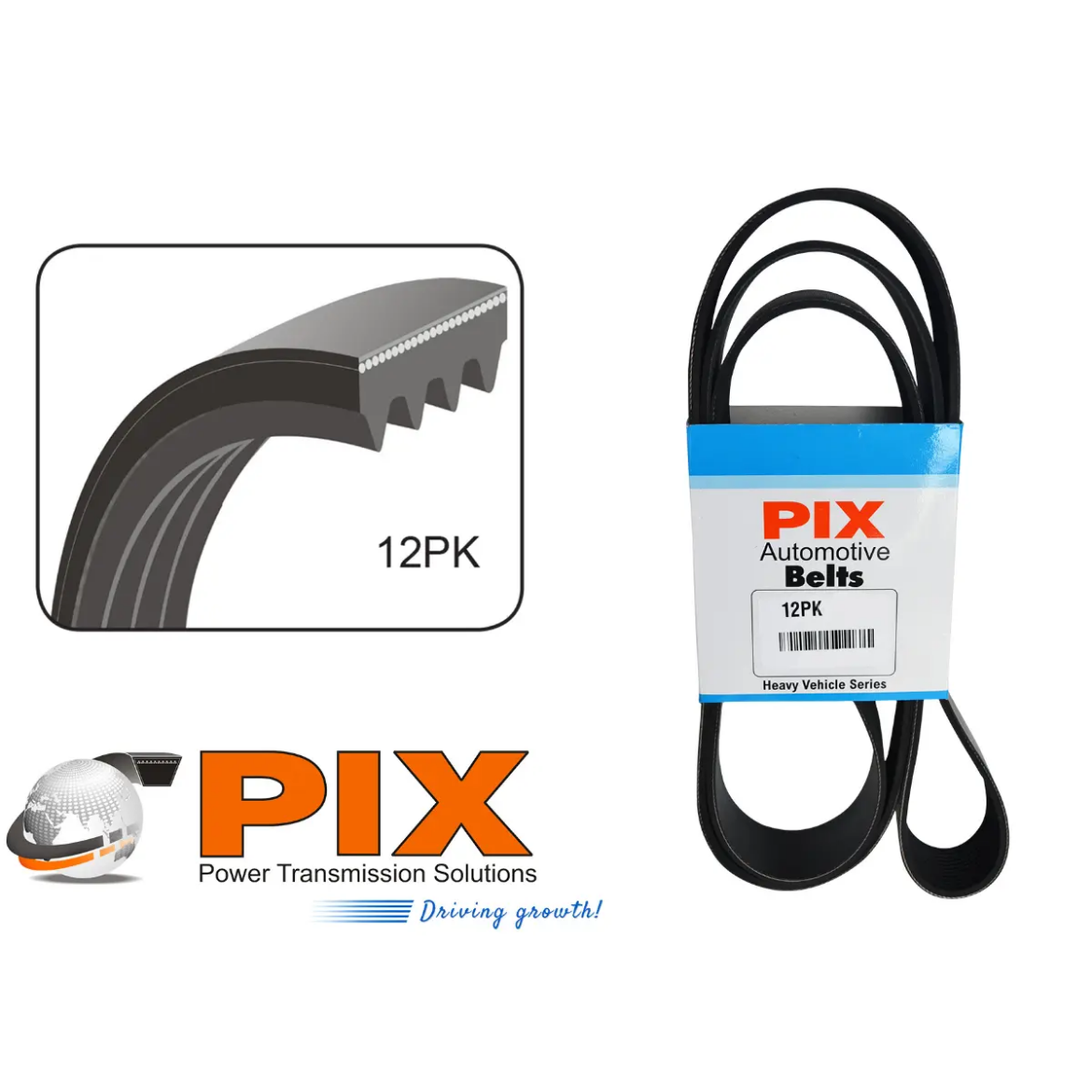 Picture of Automotive Belt Ribbed PIX 12PK Section 2315mm Length