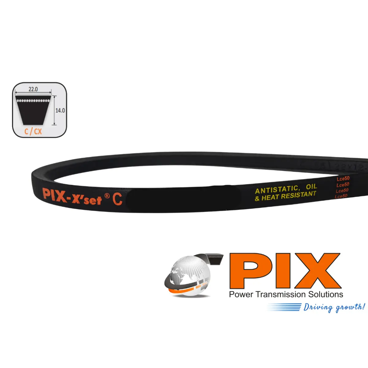 Picture of Vee Belt PIX C62 / 1631mm Pitch / 1663mm Outside