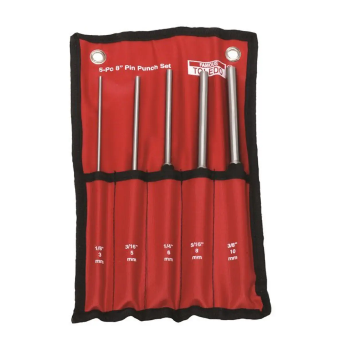 Picture of TOLEDO Heavy Duty Extra Long Pin Punch Set, 5 Pce, 3mm-10mm x 200mm Long