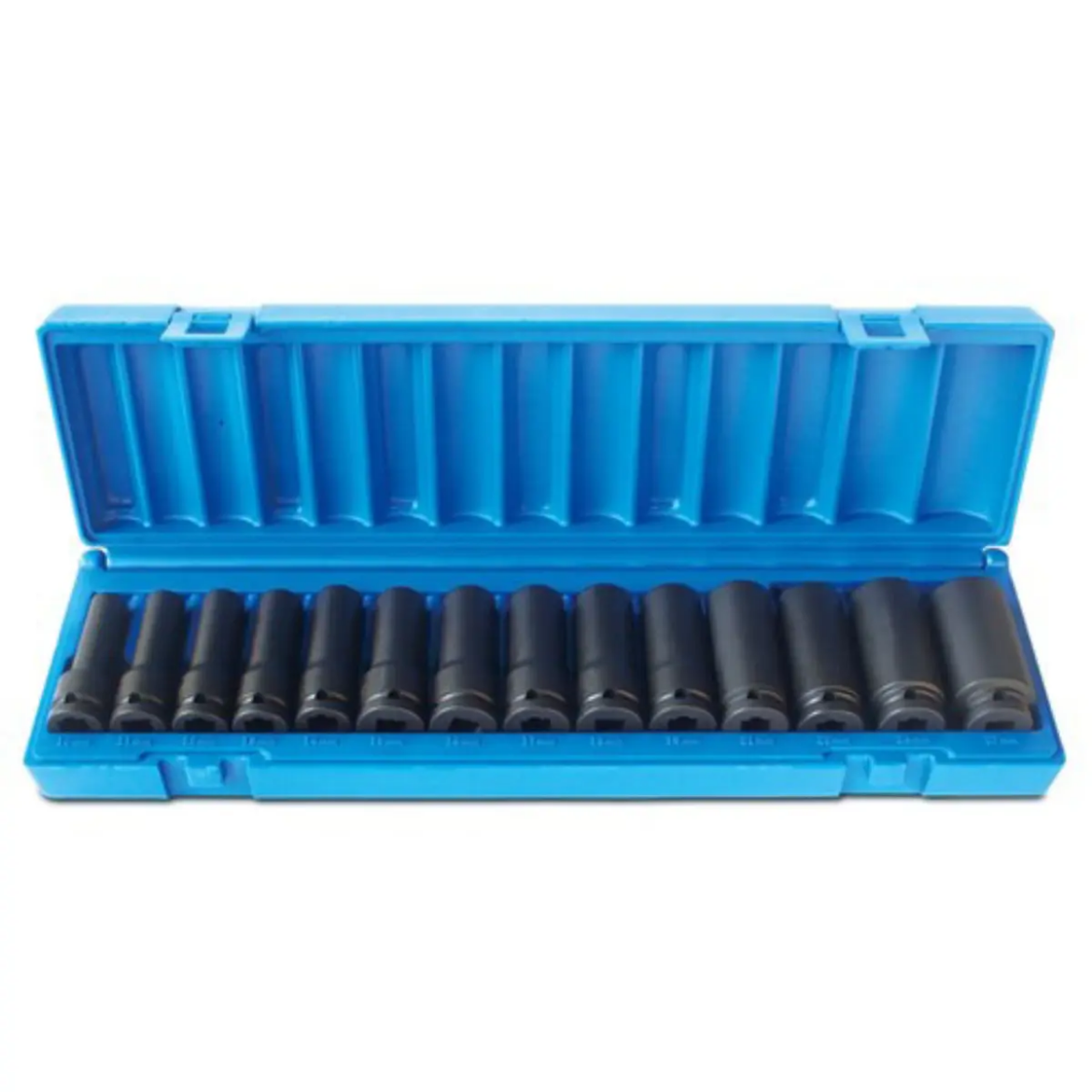 Picture of Socket Set, 1/2" Drive, Metric Deep Impact, 14 Piece, 10-27mm