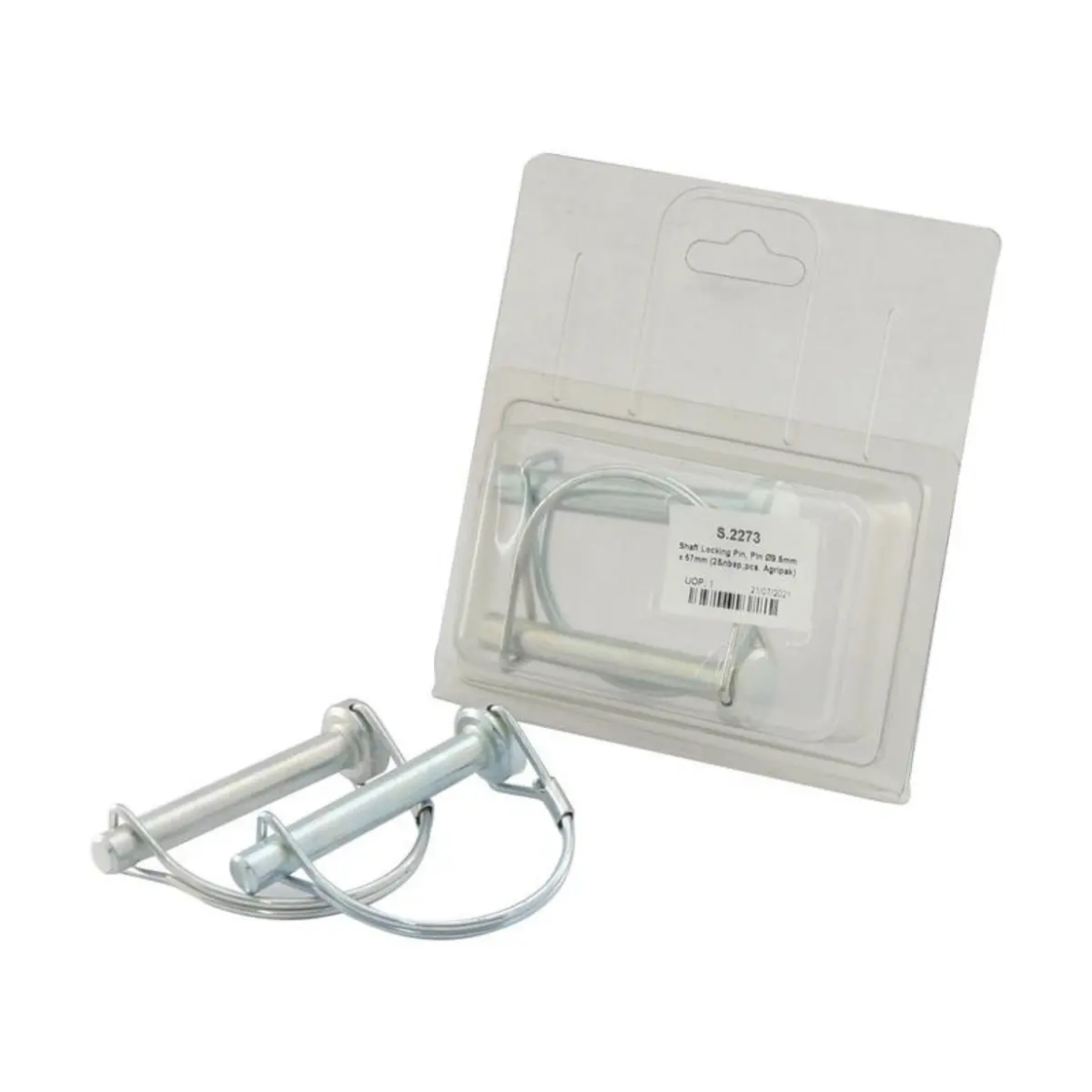 Picture of Shaft Locking Pin, 9.5mm (3/8") x 57mm, Pkt.2 (Silver)