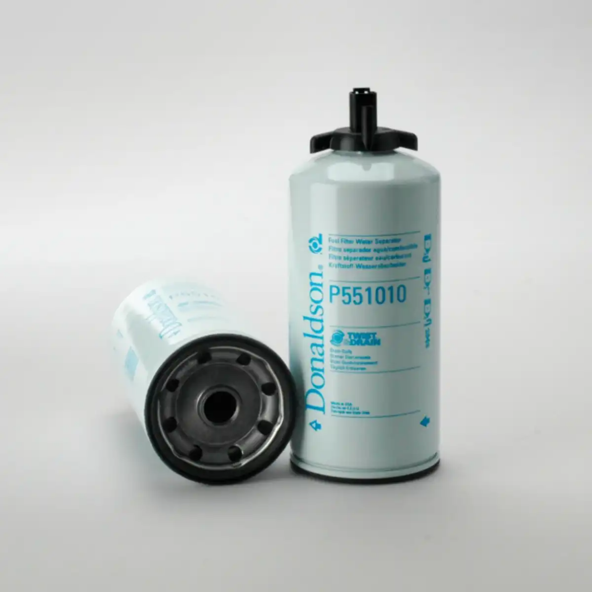 Picture of Filter, Fuel/Water Separator Spin-On, Twist Drain, c/w 2 Pin Sensor Port (Can use P550900 no sensor, twist drain)