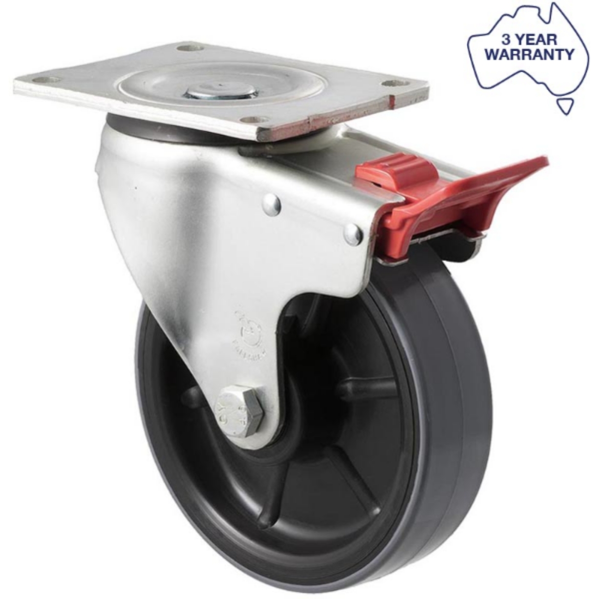 Picture of Castor, 150mm x 40mm PU on Nylon Wheel, Swivel, 450kg rated