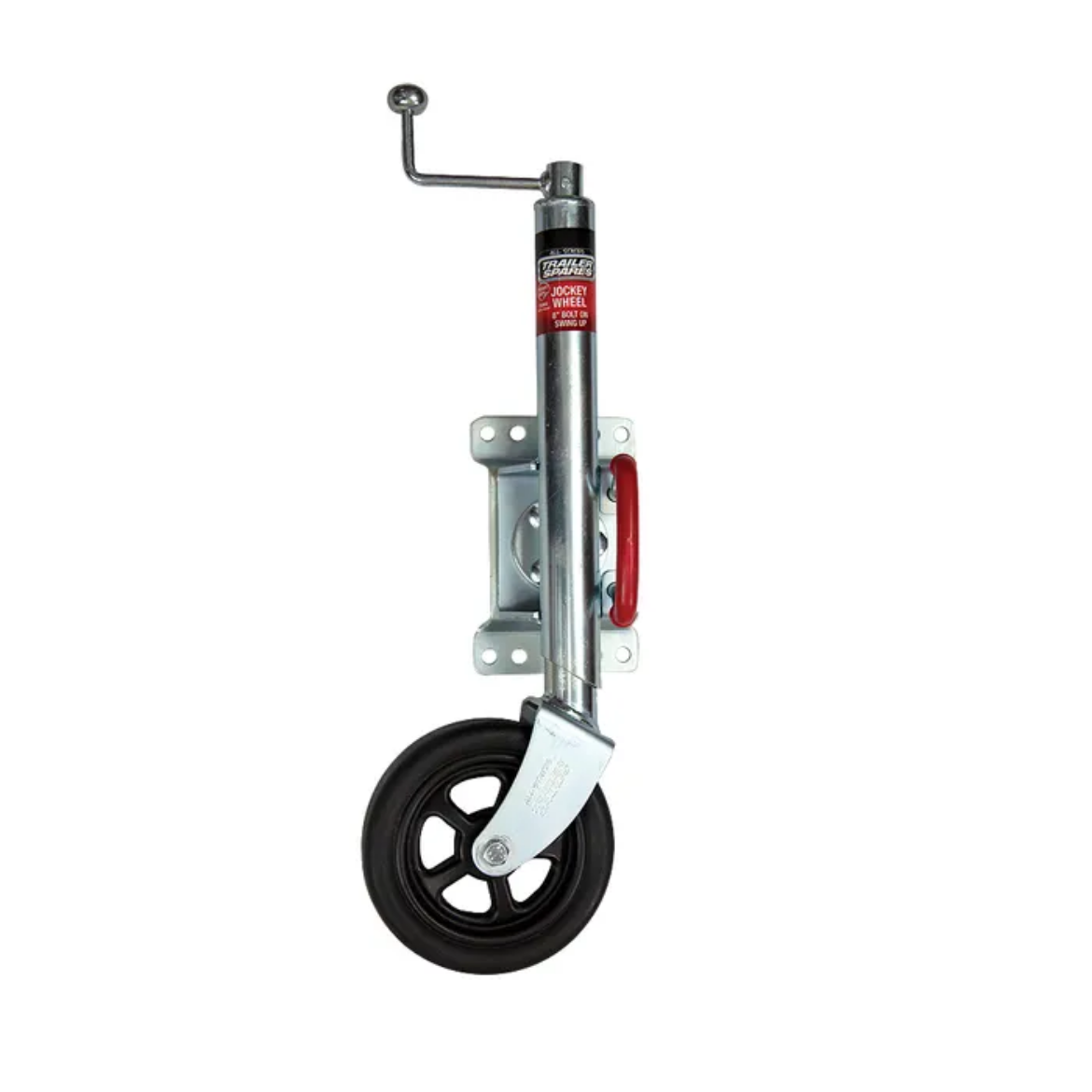 Picture of Jockey Wheel, 8" (200mm) Heavy Duty, Swing-Away Clamp & U-Bolt Bracket, 750kg
