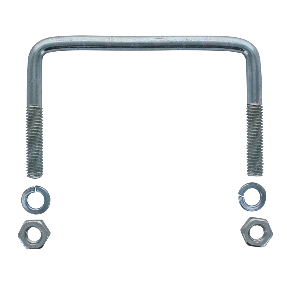 Picture of U-Bolt, Jockey Wheel with Nut & Spring Washer, suit 100x50mm D/Bar