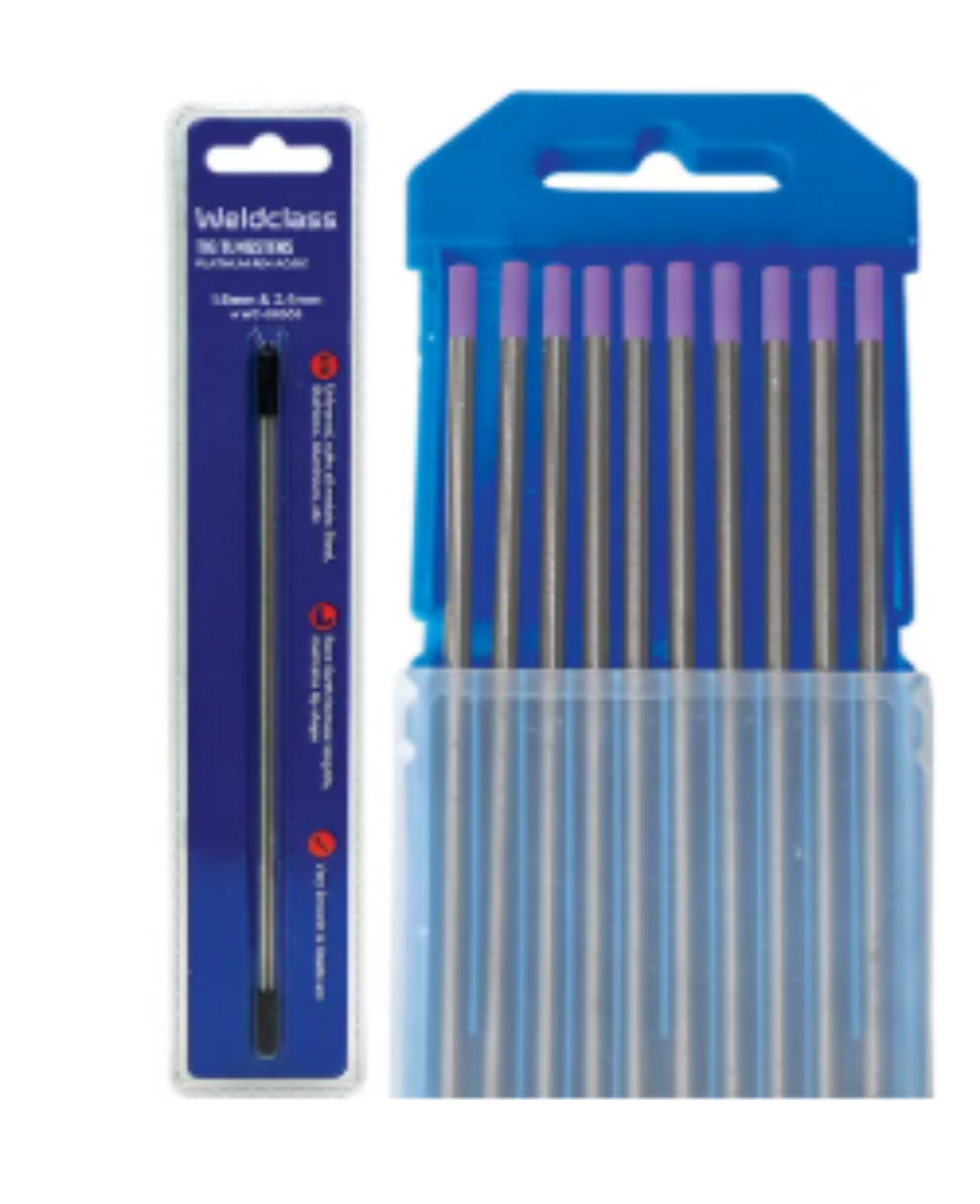 Picture of Tungsten Electrodes 2.4mm, Purple, Suitable for DC (Steel/Stainless), AC (Aluminium), Pkt.10